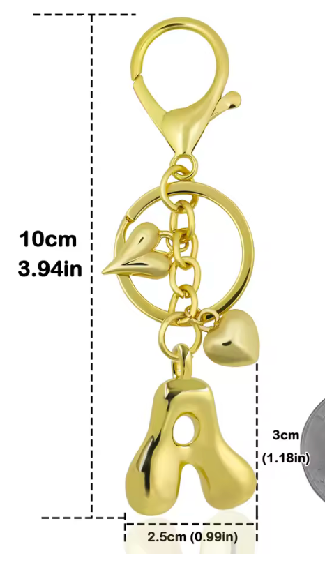 Gold Initial Letter - Bag Jewel