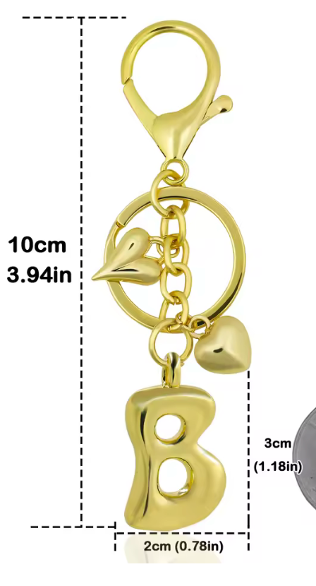 Gold Initial Letter - Bag Jewel